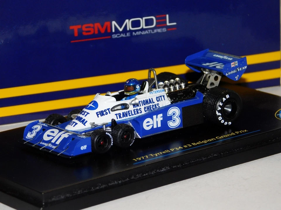 TYRRELL P34 6 RUOTE # 3 R. PETERSON BELGIAN GP 1977 TRUESCALE TSM114352 1/43 - Immagine 1 di 1