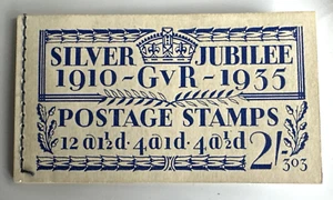 2/- Silver Jubilee 1935 Booklet - Incomplete - Edition 303 - 5 Stamps Included - Picture 1 of 8