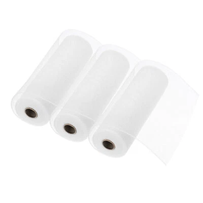 3pcs 10 Inch Poly Burlap Mesh for Wreath Ribbon 10 Yard for Christmas, White Foto 1 de 4