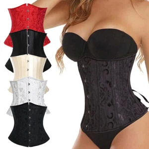 Lencería para el torso con cordones debajo del busto moldeador corporal cintura Cincher Bustier - Imagen 1 de 22