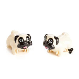 Wind Up Racing Pugs Set of 2 Kit Racing Pugs Great Office Distraction Pranks Gag - Picture 1 of 3