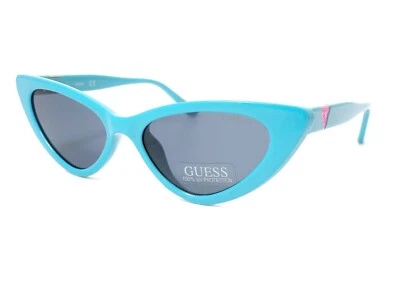 GUESS Piccola Sole Fit Gatto Occhio Stile Lucido Blu con Grigio Lenti GU9210 90V - Image 1 of 4