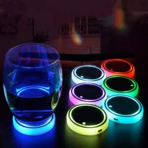 Farbwechsel LED Flaschen Untersetzer für Getränke Nachtclub Getränke Auto - Bild 1 von 7