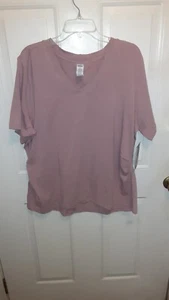 RBX Women's 2X Pink Short Sleeve V Neck Top Active Wear Athletic Shirt NEW - Picture 1 of 8