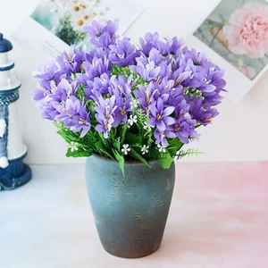 US 4pcs 20 Heads Artificial Garden Orchid Floral Wedding Home Party Decorate - Picture 1 of 21