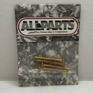 Guitar Allparts Gold Neckplate Screws Pack of 4 GS-0005-002 - Picture 1 of 3