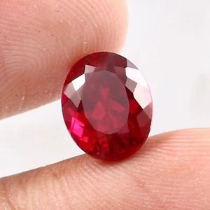 AAA Natural Blood Red Mozambique Ruby Loose Oval Gemstone Cut 14x12 MM - Picture 1 of 4