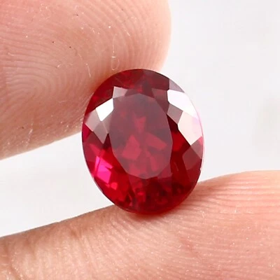 AAA Natural Blood Red Mozambique Ruby Loose Oval Gemstone Cut 14x12 MM - Image 1 of 4