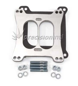 EDELBROCK 8715 CARBURETTOR SPACER 1/2" THICK DIVIDED ALUM SMALL, BIG BLOCK V8 - Picture 1 of 1