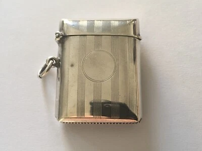 Super Solid Silver Vesta Case by C Eden & Co Birmingham 1919 - Image 1 of 4