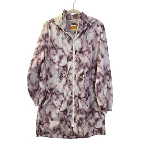 C&C California Tie Dye Full Zip Hooded Longline Windbreaker Jacket Size Large - Picture 1 of 9