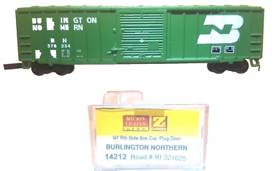 Z MTL 14212 50ft Rib Side Box Car Plug Door Burlington Northern BN - Image 1 of 4
