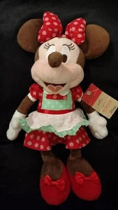 2015 Hallmark Cookie Time Marrón Minnie Mouse Lunares 12" Peluche Disney con Etiquetas - Imagen 1 de 12