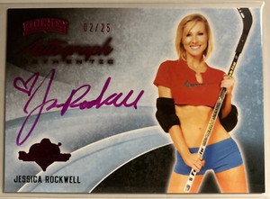 Jessica Rockwell 2014 Benchwarmer Hockey Pink Foil Auto #60 02/25 Actress