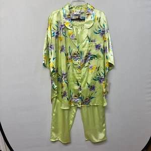 NWT Vintage Maryann’s Boutique Sleepwear Pajama PJ Set Size 1X Floral B378 -11 - Picture 1 of 22