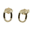 9carat White Gold Black & White Diamond (0.20ct) Stud Earrings (7x5mm)