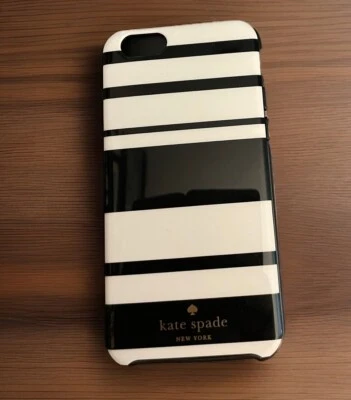 Funda rígida Hybird Kate Spade iPhone 6 iPhone 6s - Rayas blancas y negras Nueva Foto 1 de 4