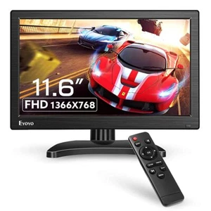 11.6in Portable HDMI Monitor VGA BNC AV CCTV Bildschirm mit Lautsprecher Anzeige - Photo 1/12