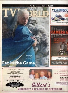 TV WORLD Magazine April 6-12 2014 Emilia Clarke Game of Thrones NCIS Preview - Bild 1 von 1