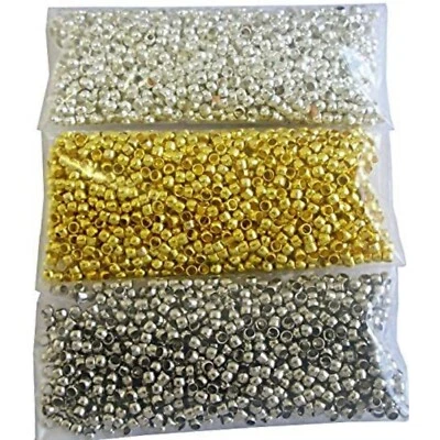 1050stk Metall Perlen Quetschperlen Quetschröhrchen 2mm Rund Metal Beads M9 - Bild 1 von 4