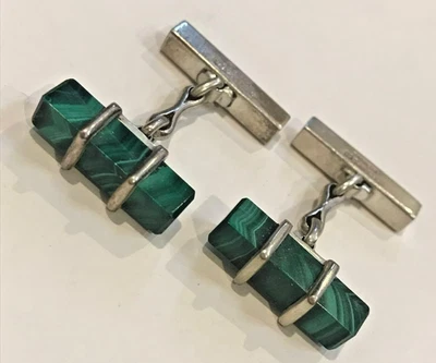 Винтажные запонки запонки Tiffany & Co звенья в главной роли серебро 925 макалит - Изображение 1 из 4