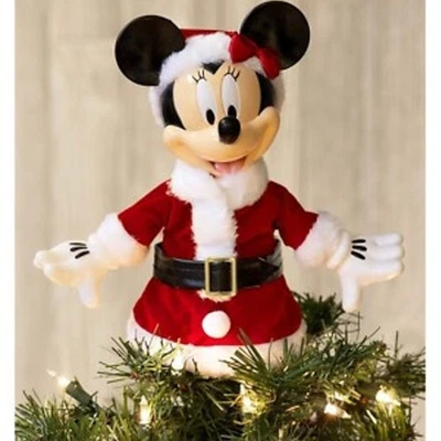 Disney Minnie Mouse Santa Árbol de Navidad Topper por Kurt S. Adler Decoración de vacaciones Foto 1 de 4