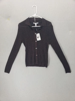 Suéter Otoño Cachemira Mujer M Marrón Metálico Cashemere B Abotonado Manga Larga Foto 1 de 4