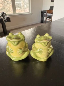 Gadget cucina shaker sale e pepe rana viso bacio verde ceramica vintage - Foto 1 di 12