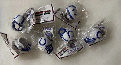 6 J.F. Sports -Indianapolis Colts Football Helmet Key Chains - Image 1 of 4
