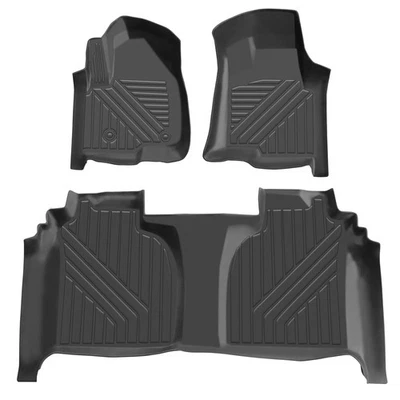 Car Floor Mats for 2020-2025 Chevrolet Silverado 2500 HD All-Weather Black - Image 1 of 4