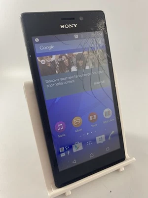 Sony Xperia M2 Black Unlocked 8GB 4.8" 8MP Android Smartphone Cracked Fault #C03 - Image 1 of 4