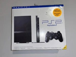 PlayStation PS2 Sony Slim Line Version 1 Console 70012 Complete w/ Cords - Picture 1 of 4