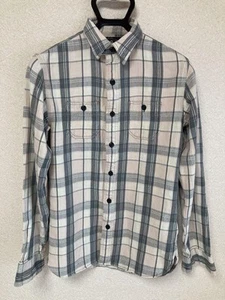 RRL Long Sleeve Check Shirt OffWhite Pink Gray Cotton Used - Picture 1 of 7