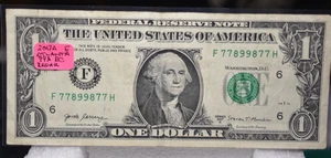 2017 A $1.00 FANCY NOTE RADAR VERY COOL LOOK F 77899877 H 99 % EC LOOK@@ - Picture 1 of 2