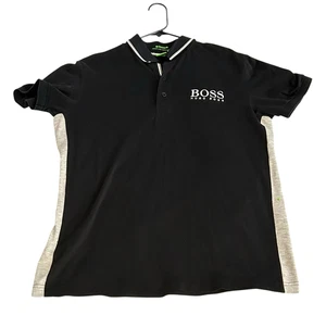 Camisa Polo Hugo Boss Paddy Pro Para Hombre Administrador de Humedad Negra Calce Moderno Mediana - Imagen 1 de 11