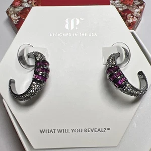 Bomb Party Juli 2025 Ohrringe Starry Sunset Sparkle Lab Rubin Diamant Czs - Bild 1 von 16