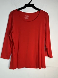 Chico's Berry Red The Ultimate Core sz 1 M Top Blouse (13 - Picture 1 of 4