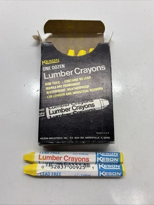 Keson Yellow Lumber Crayons 1 Dozen  - Image 1 of 4