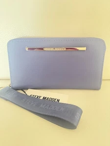 NWT STEVE MADDEN BZIP WEB WRISTLET CLUTCH WALLET FUTURE DUSK - Picture 1 of 7