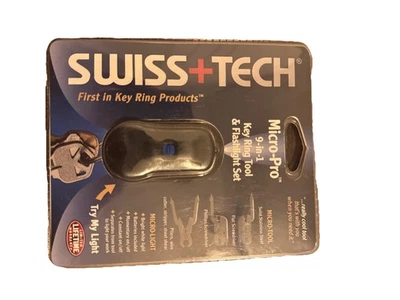 Swiss Tech Micro Pro 9 In 1 Key Chain Tool And Flashlight Set 2004 Micro Tool - Image 1 of 2