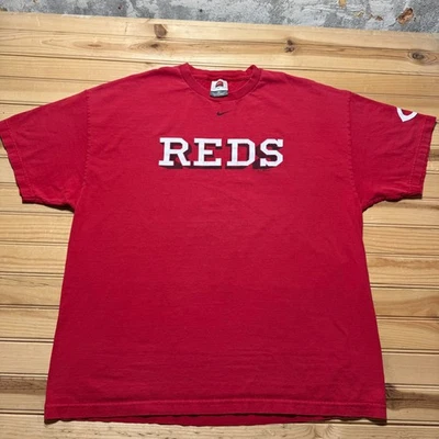 Vintage 2004 Nike Team Cincinnati Reds MLB Baseball Mini Swoosh T-Shirt Men's XL - Image 1 of 4