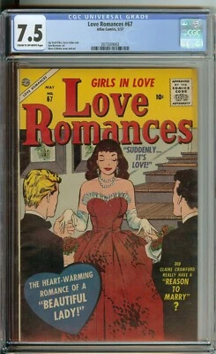 Love Romances #67 CGC 7.5 Atlas Comic 1957 - Image 1 of 2