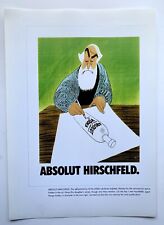 Absolut HIRSCHFELD Advert Poster (1993) 8 1/4" X 11 5/8" Mint Print Cardstock 