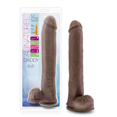 Blush Au Naturel Daddy - XXL Realistic 14 дюймов Dual Density Dildo - 2,5 дюйма толстый кокетливый - Изображение 1 из 4