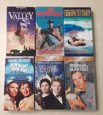 Burt Lancaster Movies VHS Lot SOME NEW SEALED Birdman of Alcatraz Professionals Foto 1 de 4