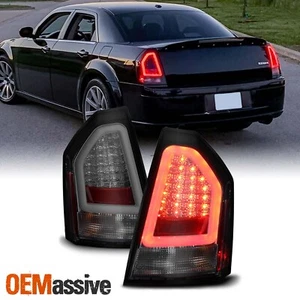 Fits 2005-2007 Chrysler 300C SRT Smoked Lens LED Tube Tail Lights Brake Lamps - Picture 1 of 8
