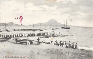 St Kitts c1910 Aspinall PC "A Distant View of Nevis" - Imagen 1 de 2