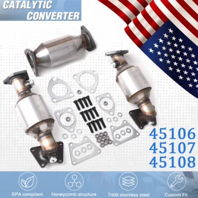 Catalytic Converters Front 45107 For 2005-2010 Honda Odyssey 3.5L 45106/45108 US - Image 1 of 4