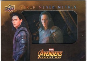 2018 Upper Deck Marvel Avengers Infinity War Strip Mined Metals Loki SMM15