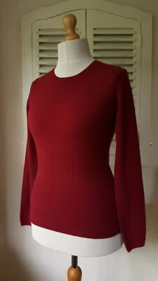 BNWT John Lewis Red 100% Cashmere Round Neck Jumper (8) - Image 1 of 4
